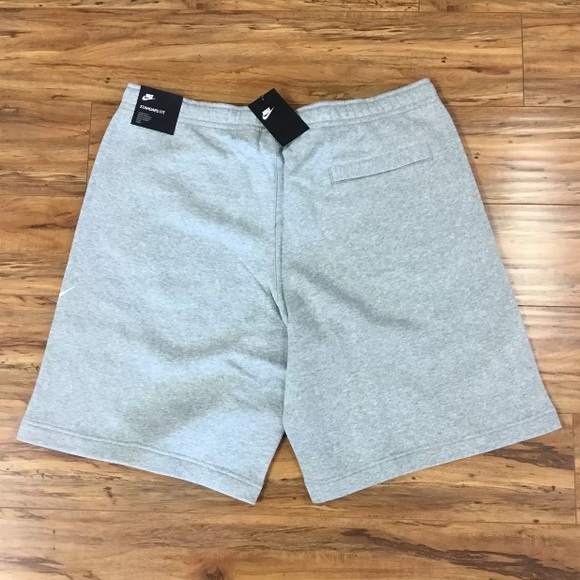 Grey Nike Swoosh Mens Cotton Shorts - Picture 2 of 5